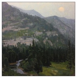 Early Moon Rise 18x18